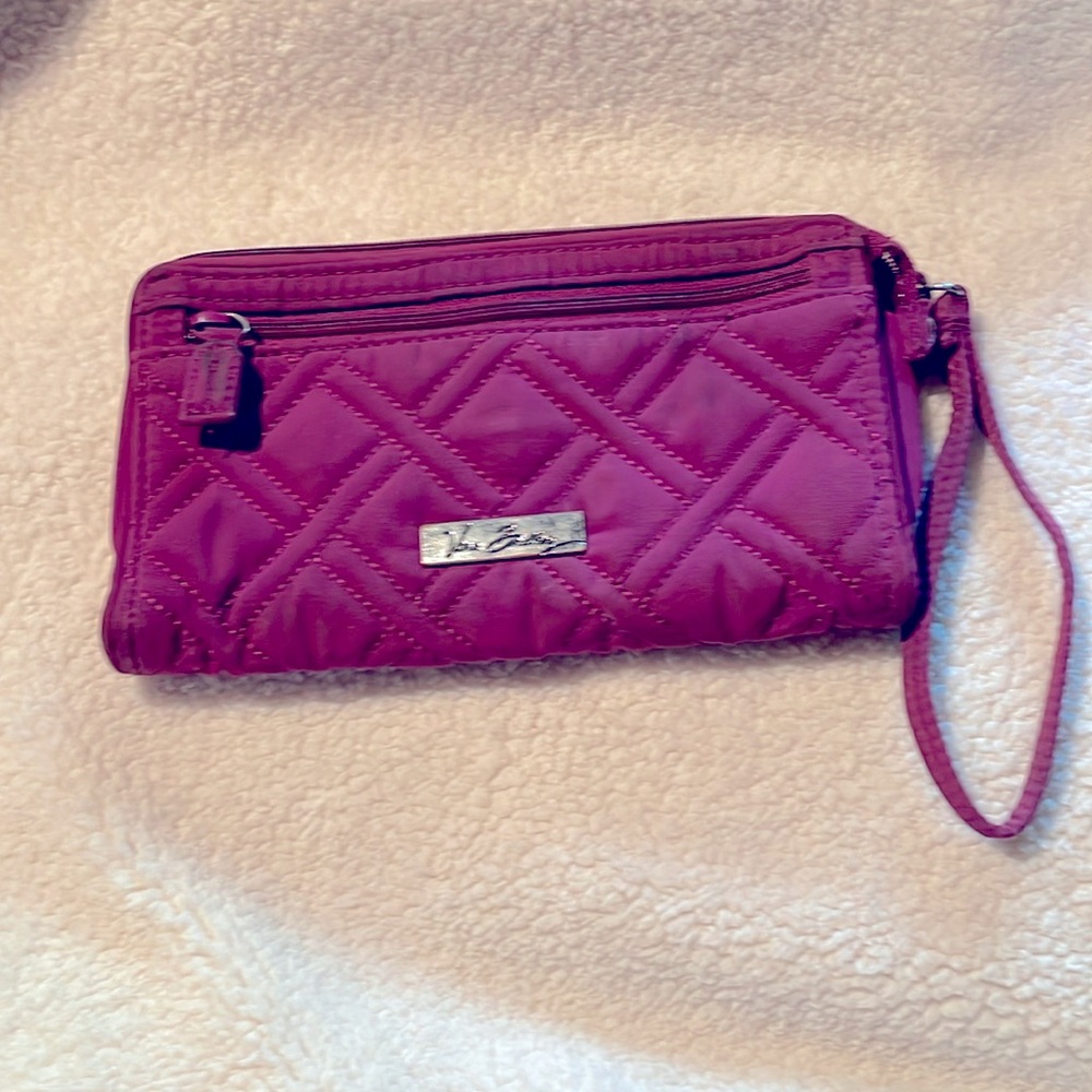 Vera Bradley Purple Quilted Clutch Wristlet/wallet